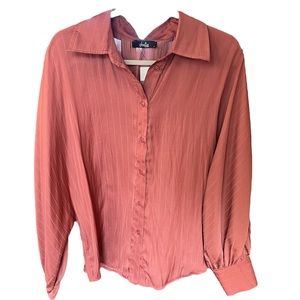 Satin button down blouse